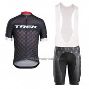 2017 Fahrradbekleidung Trek Bontrager Grau Trikot Kurzarm und Tragerhose