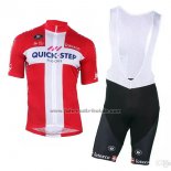 2018 2019 Fahrradbekleidung Quick Step Floors Champion Danemark Trikot Kurzarm und Tragerhose