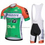 2018 Fahrradbekleidung Bardiani Csf Grun Trikot Kurzarm und Tragerhose