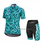 2018 Fahrradbekleidung Frau Specialized Grun Trikot Kurzarm und Tragerhose