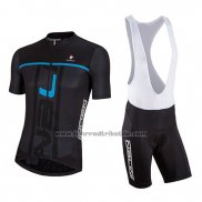 2018 Fahrradbekleidung Nalini Shwarz und Blau Trikot Kurzarm und Tragerhose