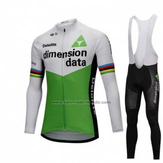2018 Fahrradbekleidung UCI Weltmeister Dimension Date Grun Trikot Langarm und Tragerhose