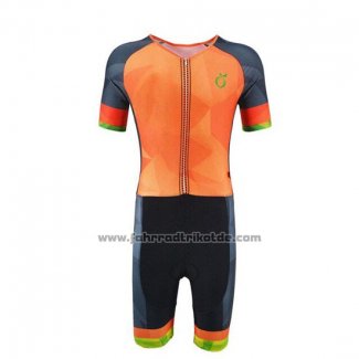 2019 Fahrradbekleidung Emonder-triathlon Orange Grau Shwarz Trikot Kurzarm und Tragerhose