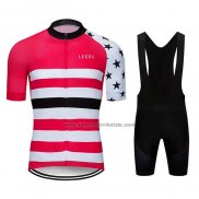 2020 Fahrradbekleidung Le Col Rosa Wei Trikot Kurzarm und Tragerhose