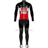 2020 Fahrradbekleidung Lotto Soudal Shwarz Wei Rot Trikot Langarm und Tragerhose(1)