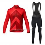 2020 Fahrradbekleidung Mavic Rot Trikot Langarm und Tragerhose