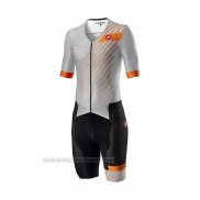 2021 Fahrradbekleidung Castelli Grau Trikot Kurzarm und Tragerhose