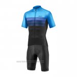 2021 Fahrradbekleidung Giant Shwarz Blau Trikot Kurzarm und Tragerhose(1)