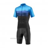 2021 Fahrradbekleidung Giant Shwarz Blau Trikot Kurzarm und Tragerhose(1)