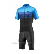 2021 Fahrradbekleidung Giant Shwarz Blau Trikot Kurzarm und Tragerhose(1)