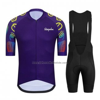 2021 Fahrradbekleidung Ralph Volett Trikot Kurzarm und Tragerhose