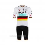 2022 Fahrradbekleidung Bora-Hansgrone Wei Trikot Kurzarm und Tragerhose