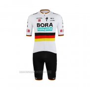 2022 Fahrradbekleidung Bora-Hansgrone Wei Trikot Kurzarm und Tragerhose