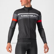 2022 Fahrradbekleidung Castelli Rot Shwarz Trikot Langarm und Tragerhose