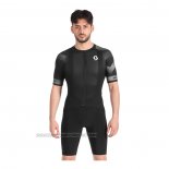 2022 Fahrradbekleidung Scott Shwarz Trikot Kurzarm und Tragerhose(1)