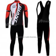 2011 Fahrradbekleidung Giant Rot und Shwarz Trikot Langarm und Tragerhose