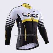 2015 Fahrradbekleidung Fox Cyclingbox Shwarz und Wei Trikot Langarm und Tragerhose