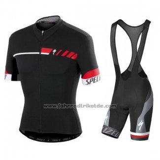 2015 Fahrradbekleidung Specialized Shwarz Trikot Kurzarm und Tragerhose