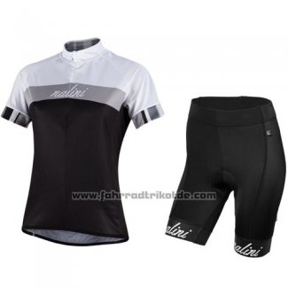 2016 Fahrradbekleidung Nalini Silber und Shwarz Trikot Kurzarm und Tragerhose