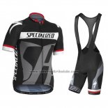 2016 Fahrradbekleidung Specialized Grau Trikot Kurzarm und Tragerhose