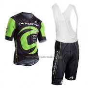 2017 Fahrradbekleidung Cannondale Grun und Shwarz Trikot Kurzarm und Tragerhose