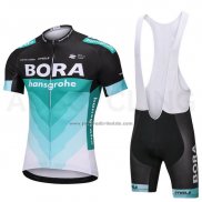 2018 Fahrradbekleidung Bora Grun und Shwarz Trikot Kurzarm und Tragerhose