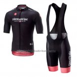 2018 Fahrradbekleidung Giro d'Italia Shwarz Trikot Kurzarm und Tragerhose