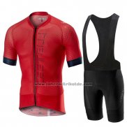 2019 Fahrradbekleidung Castelli Climber's 2.0 Rot Trikot Kurzarm und Tragerhose