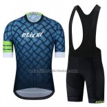 2019 Fahrradbekleidung Etixxl Blau Trikot Kurzarm und Tragerhose