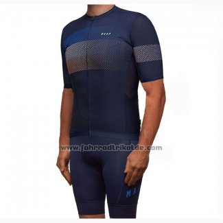 2019 Fahrradbekleidung Maap Aether Dunkel Blau Trikot Kurzarm und Tragerhose