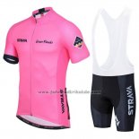 2019 Fahrradbekleidung STRAVA Rosa Trikot Kurzarm und Tragerhose