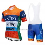 2019 Fahrradbekleidung Vini Fantini Orange Trikot Kurzarm und Tragerhose