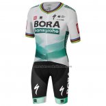 2020 Fahrradbekleidung UCI Weltmeister Bora Wei Grun Trikot Kurzarm und Tragerhose