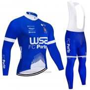 2021 Fahrradbekleidung W52-FC Porto Blau Trikot Langarm und Tragerhose