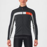 2022 Fahrradbekleidung Castelli Tief Grau Trikot Langarm und Tragerhose