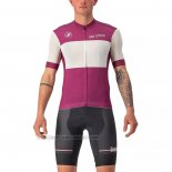 2022 Fahrradbekleidung Giro d'Italia Wei Volett Trikot Kurzarm und Tragerhose