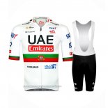 2024 Fahrradbekleidung UAE Portugal Champion Wei Trikot Kurzarm Und Tragerhose
