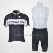 2011 Fahrradbekleidung Colnago Wei und Shwarz Trikot Kurzarm und Tragerhose