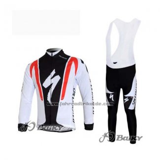 2012 Fahrradbekleidung Specialized Shwarz und Rot Trikot Langarm und Tragerhose