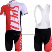 2012 Fahrradbekleidung Specialized Wei und Rot Trikot Kurzarm und Tragerhose