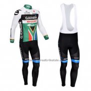 2013 Fahrradbekleidung Garmin Sharp Champion Afrika Trikot Langarm und Tragerhose