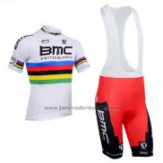 2013 Fahrradbekleidung UCI Weltmeister BMC Trikot Kurzarm und Tragerhose