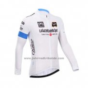 2014 Fahrradbekleidung Giro d'Italia Wei Trikot Langarm und Tragerhose