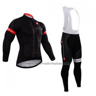 2015 Fahrradbekleidung Castelli Dunkel Shwarz Trikot Langarm und Tragerhose