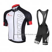 2015 Fahrradbekleidung Specialized Shwarz und Wei Trikot Kurzarm und Tragerhose