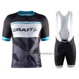 2016 Fahrradbekleidung Craft Blau und Shwarz Trikot Kurzarm und Tragerhose