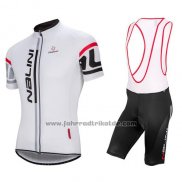 2016 Fahrradbekleidung Nalini Wei Trikot Kurzarm und Tragerhose