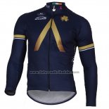 2017 Fahrradbekleidung Aqua Blaue Sport Shwarz Trikot Langarm und Tragerhose