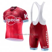 2017 Fahrradbekleidung Katusha Alpecin Rot Trikot Kurzarm und Tragerhose