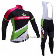 2017 Fahrradbekleidung Merida Rot und Wei Trikot Langarm und Tragerhose